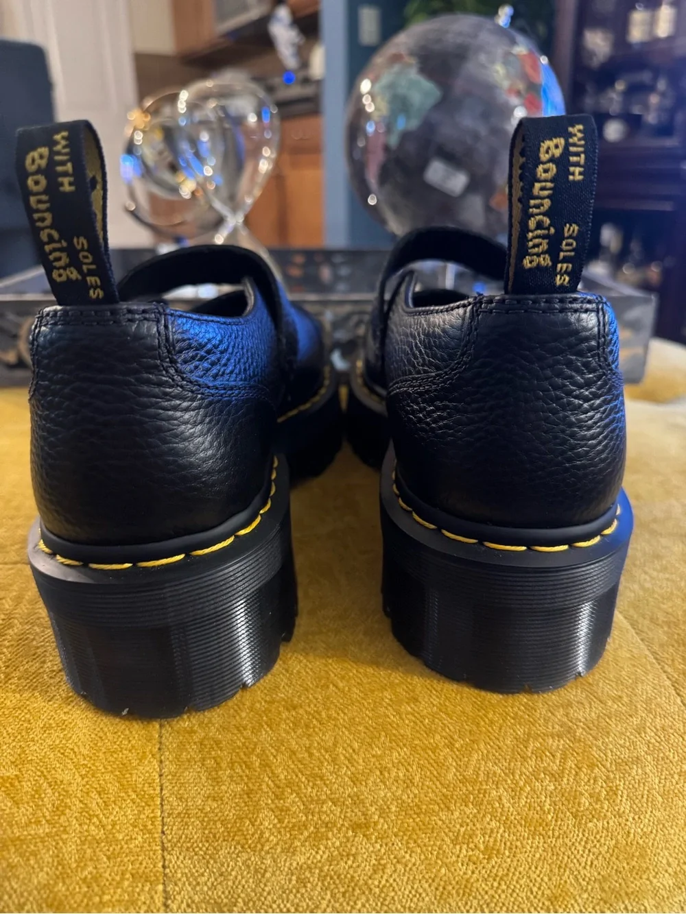 Dr. Martens Addina FLWR Mary Jane Women's Flower Buckle Shoes, Size 11